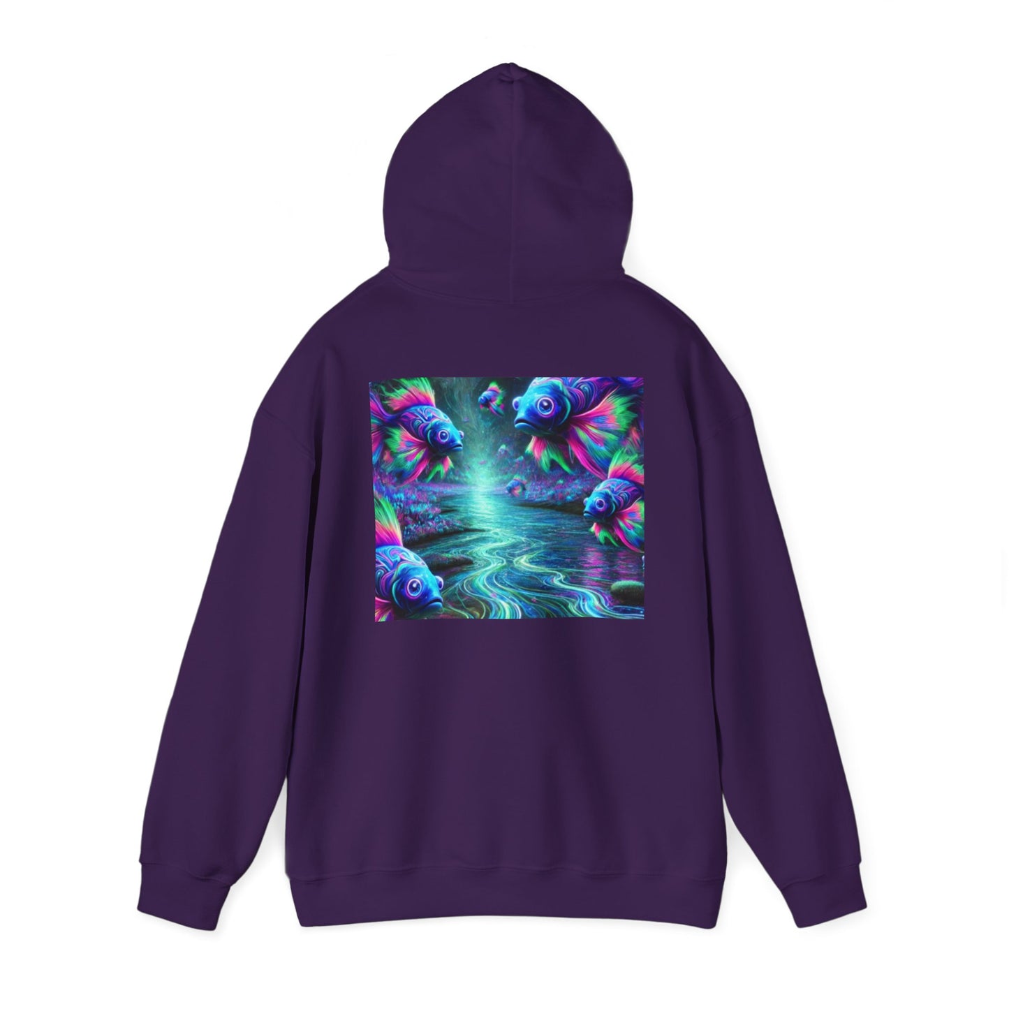 Colorful Fish Art Unisex Heavy Blend™ Hoodie - Vibrant Ocean Scene Sweatshirt