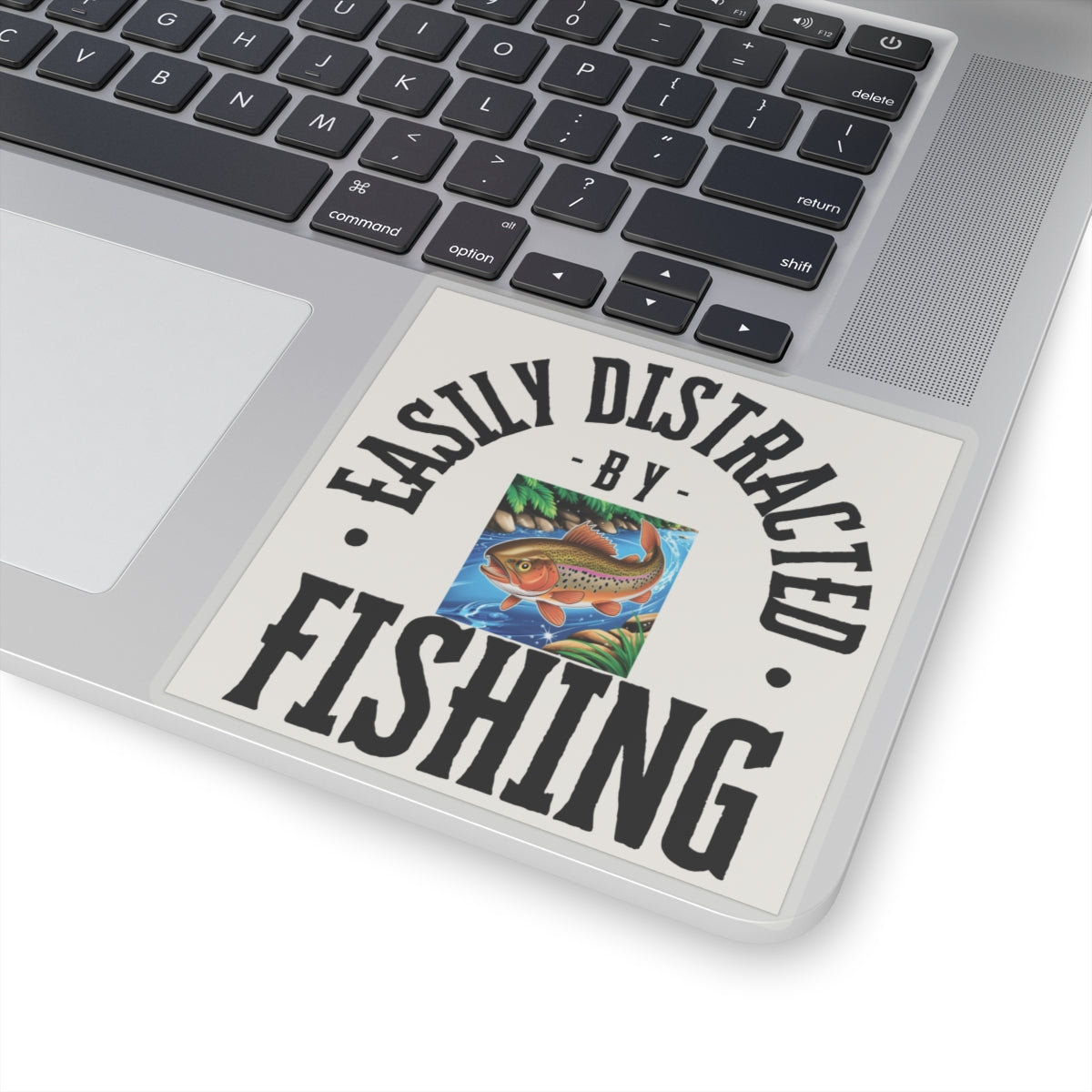 Easily Distracted by Fishing Stickers - Fun Outdoor Decal for Fishing Enthusiasts