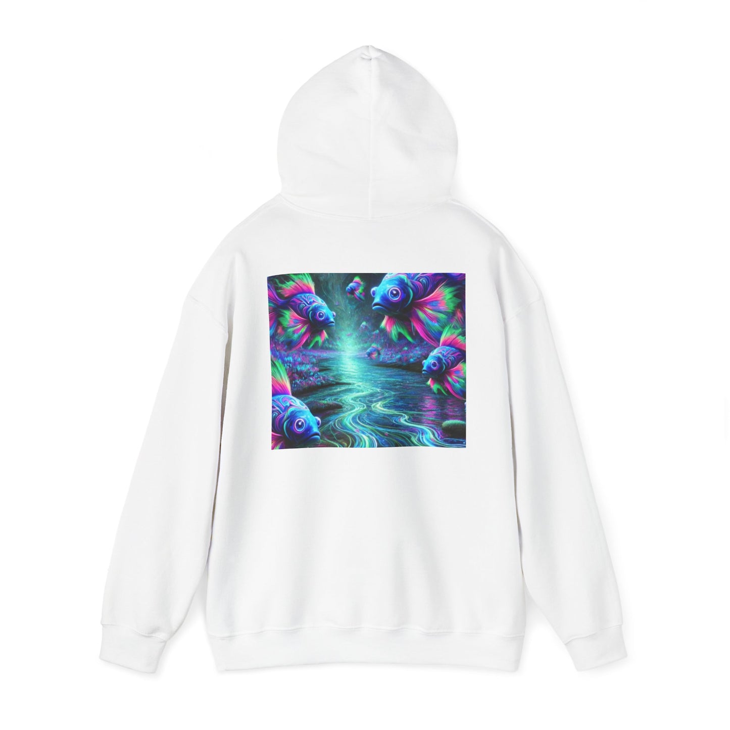 Colorful Fish Art Unisex Heavy Blend™ Hoodie - Vibrant Ocean Scene Sweatshirt