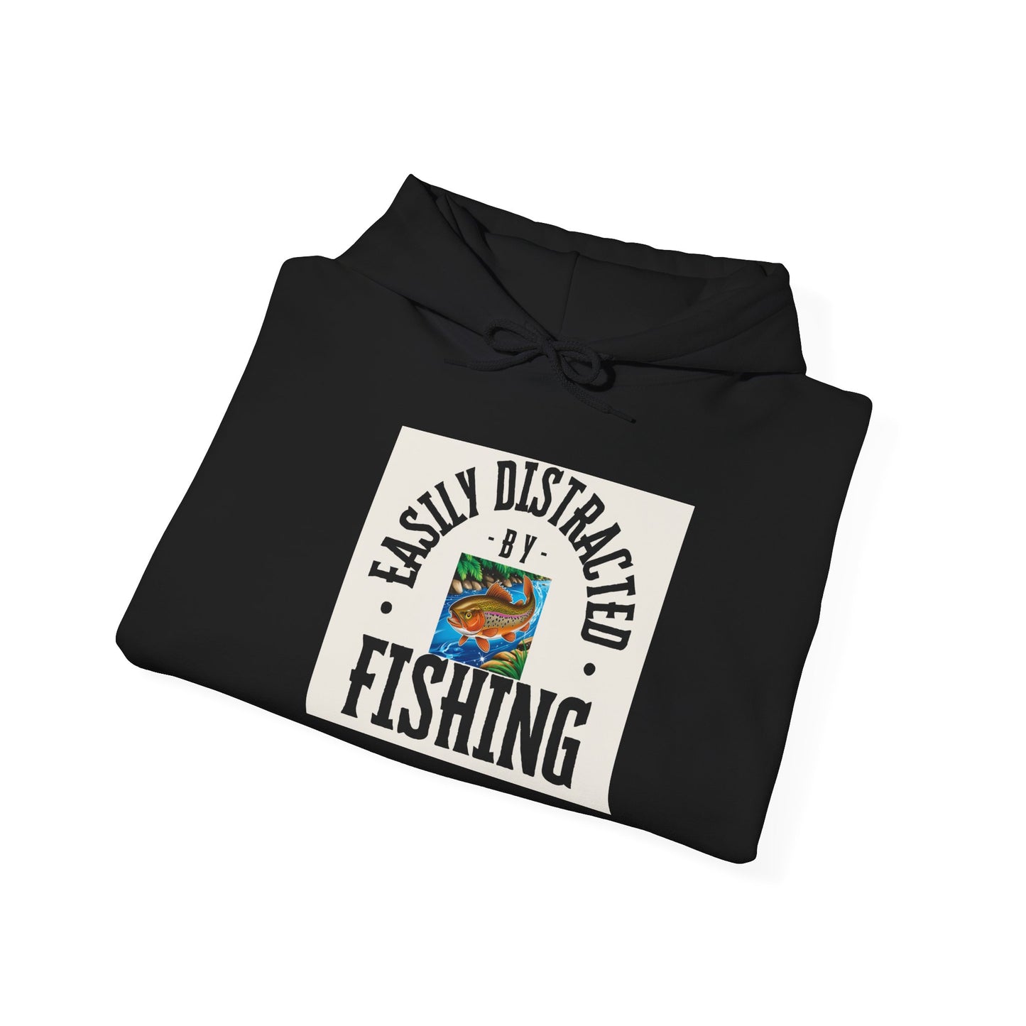 Distracted Fishing Hoodie