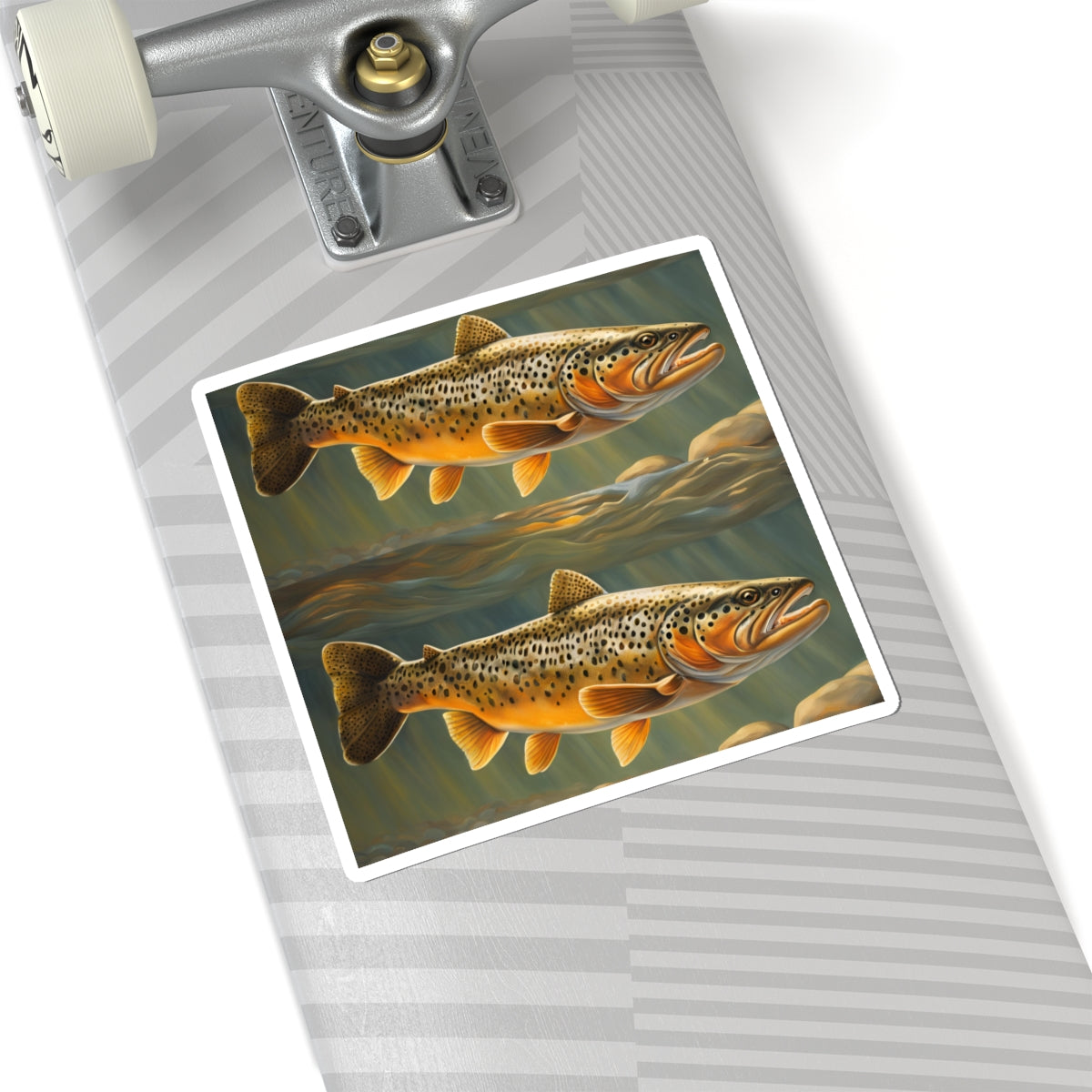 Vintage Trout Kiss-Cut Stickers for Fishing Enthusiasts