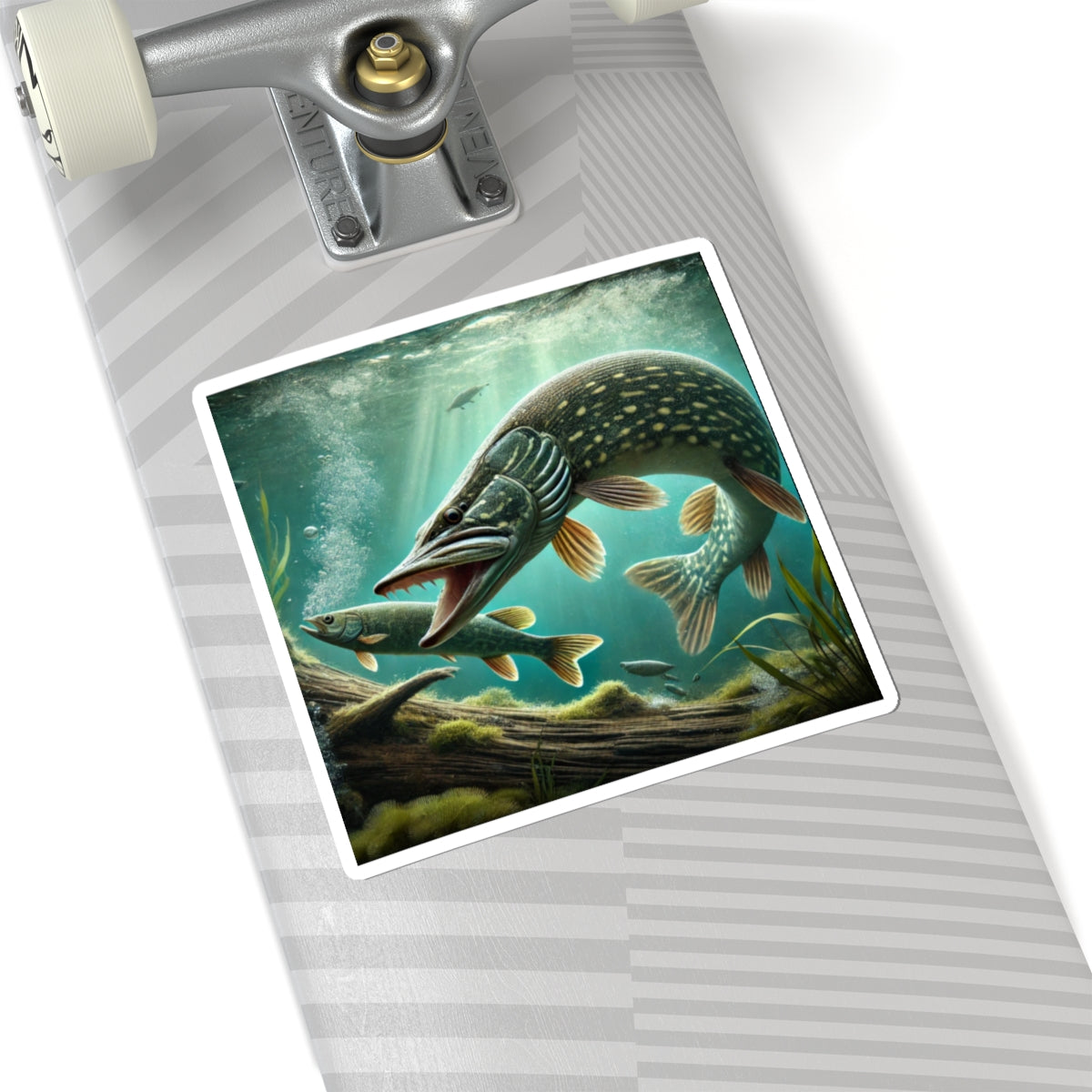 Northern Pike Kiss-Cut Stickers - Perfect for Outdoor Enthusiasts