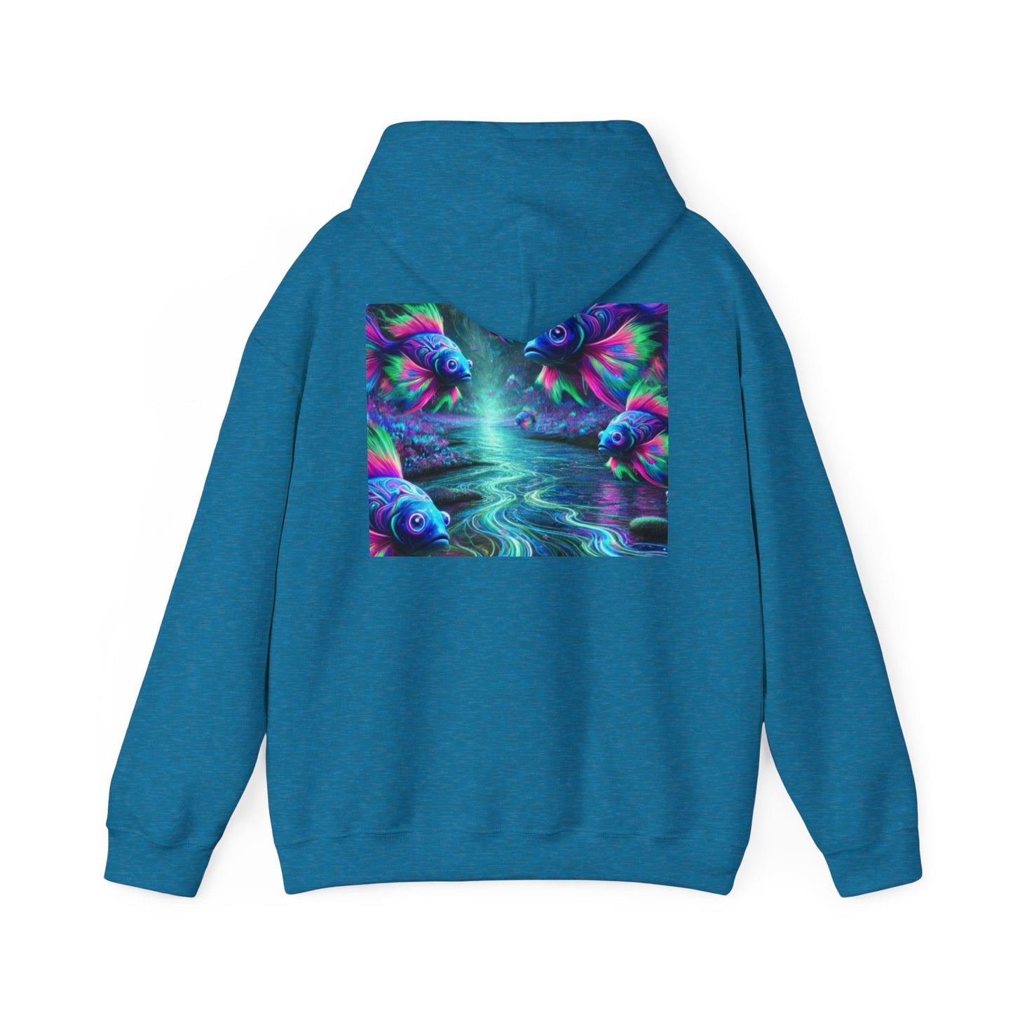 Colorful Fish Art Unisex Heavy Blend™ Hoodie - Vibrant Ocean Scene Sweatshirt