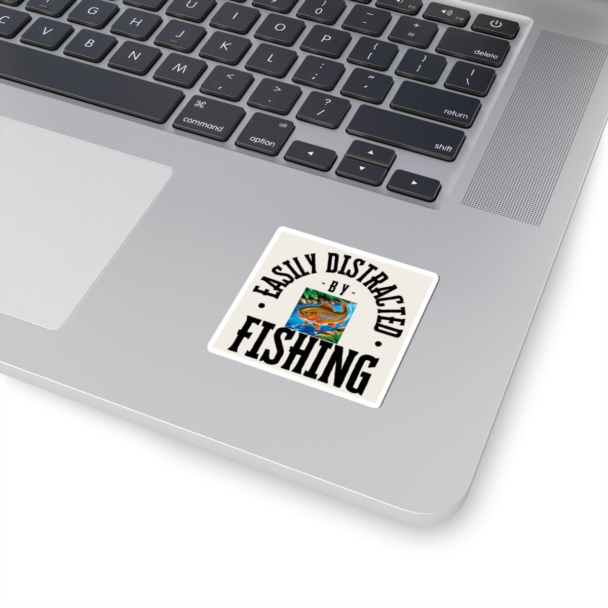 Easily Distracted by Fishing Stickers - Fun Outdoor Decal for Fishing Enthusiasts