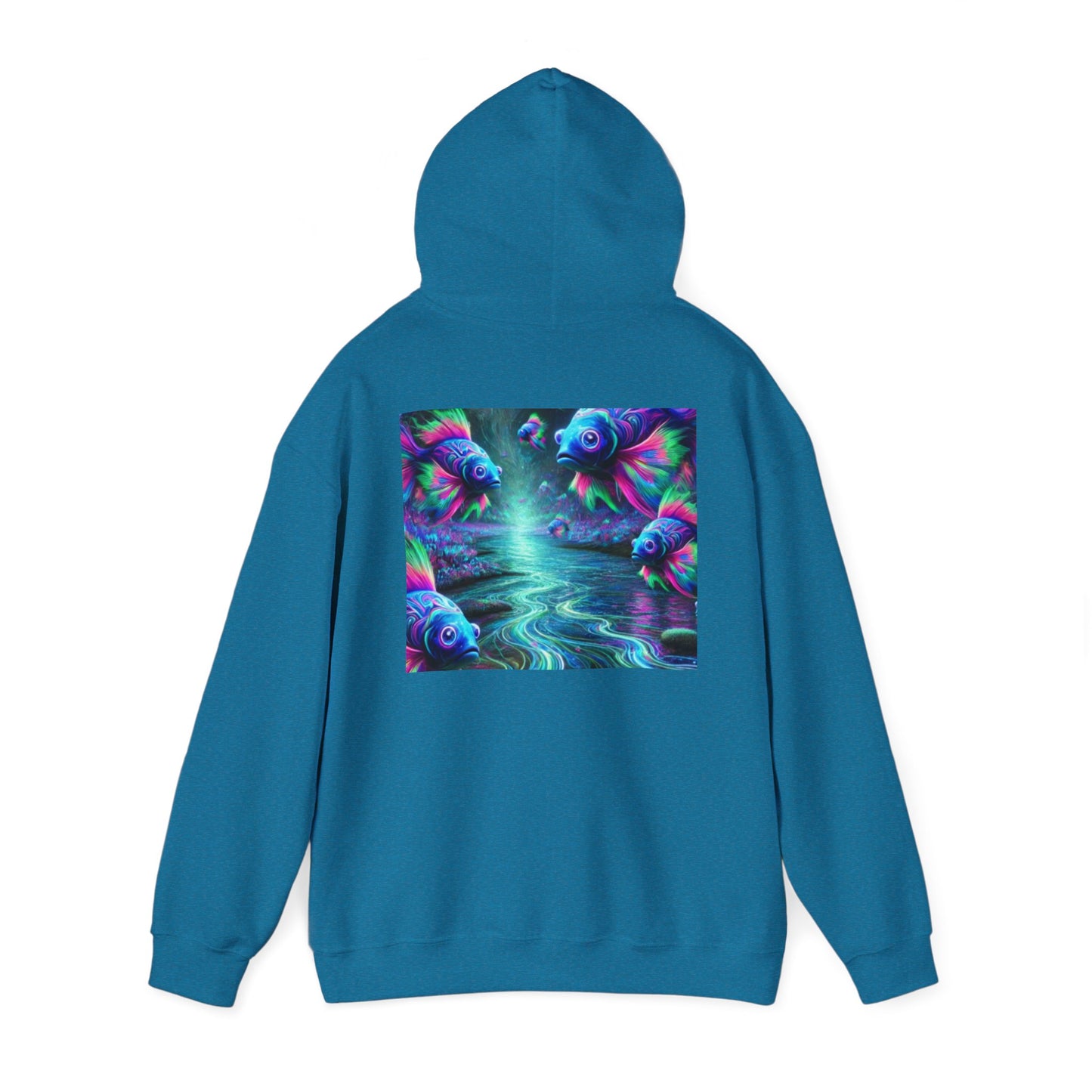 Colorful Fish Art Unisex Heavy Blend™ Hoodie - Vibrant Ocean Scene Sweatshirt