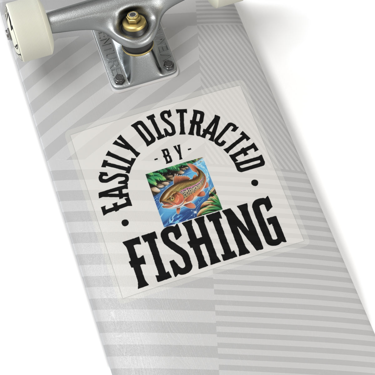 Easily Distracted by Fishing Stickers - Fun Outdoor Decal for Fishing Enthusiasts