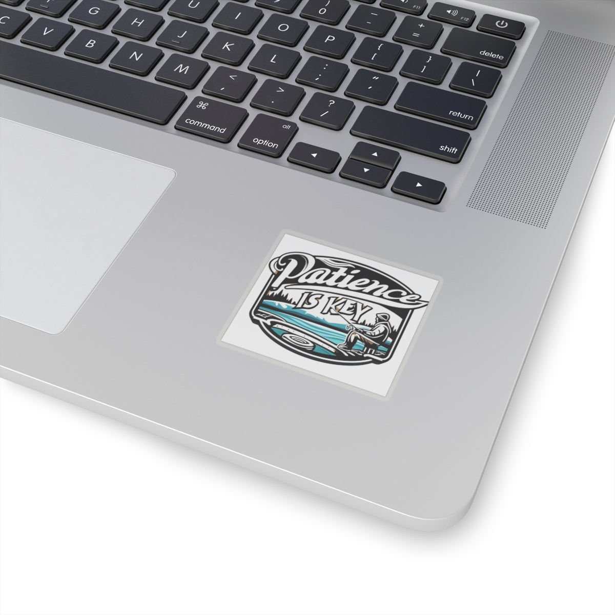 Patience is Key Fishing Kiss-Cut Stickers - Perfect for Outdoor Enthusiasts