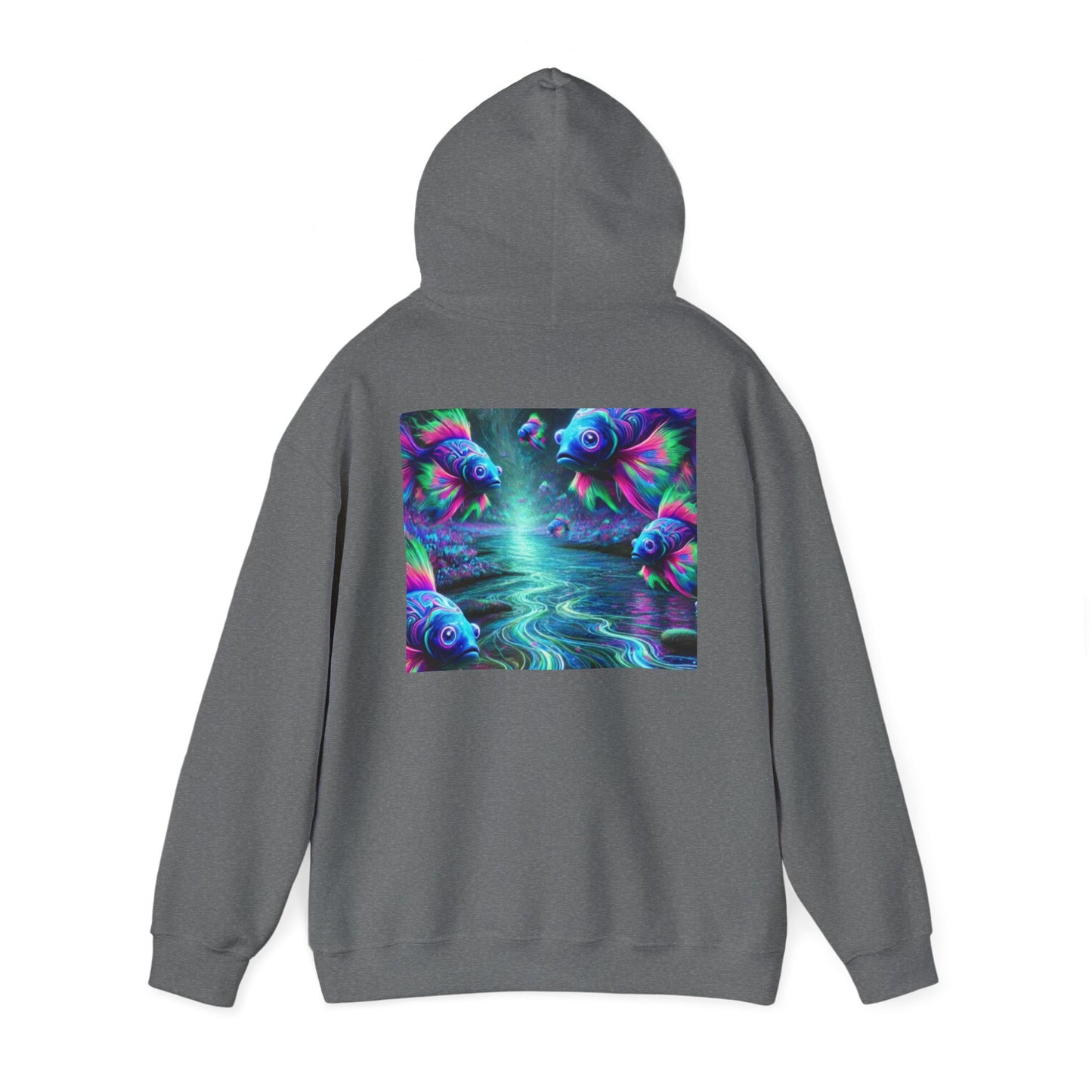 Colorful Fish Art Unisex Heavy Blend™ Hoodie - Vibrant Ocean Scene Sweatshirt