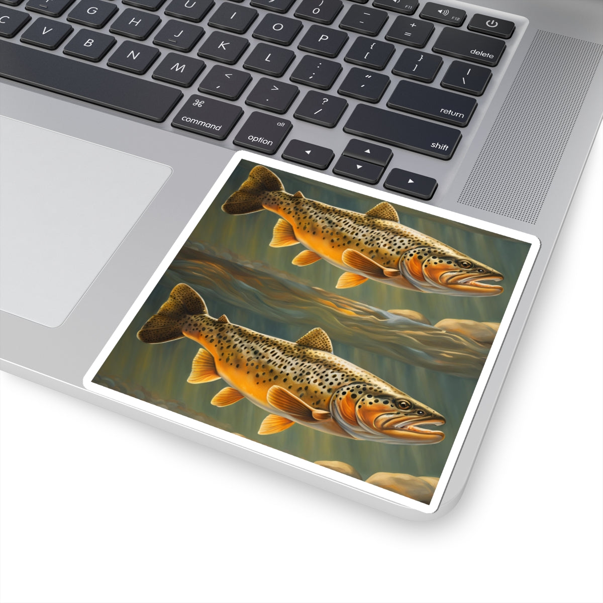 Vintage Trout Kiss-Cut Stickers for Fishing Enthusiasts