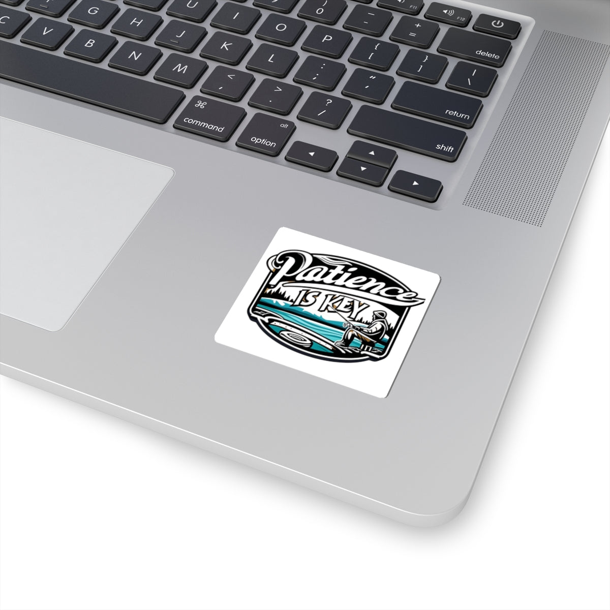 Patience is Key Fishing Kiss-Cut Stickers - Perfect for Outdoor Enthusiasts