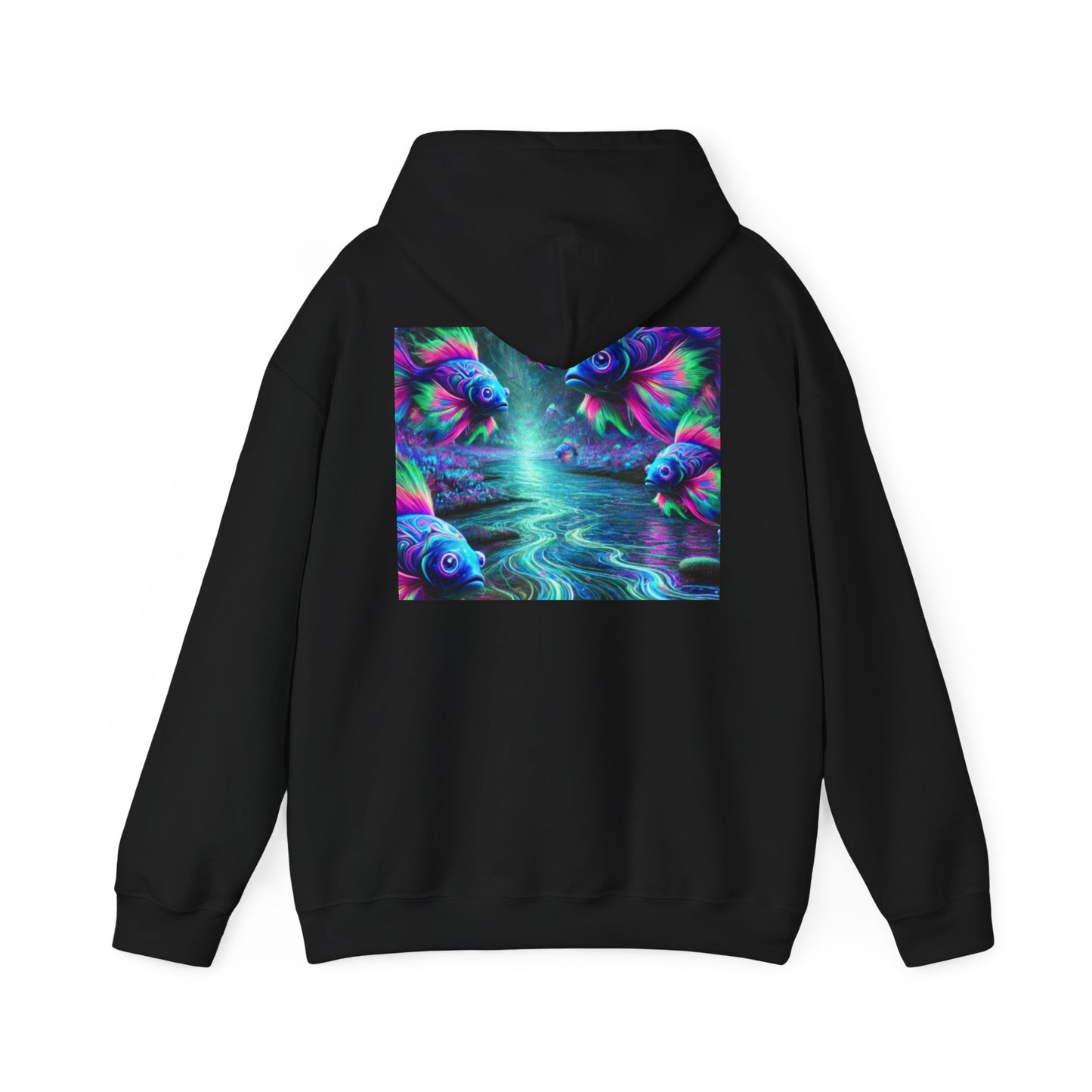 Colorful Fish Art Unisex Heavy Blend™ Hoodie - Vibrant Ocean Scene Sweatshirt