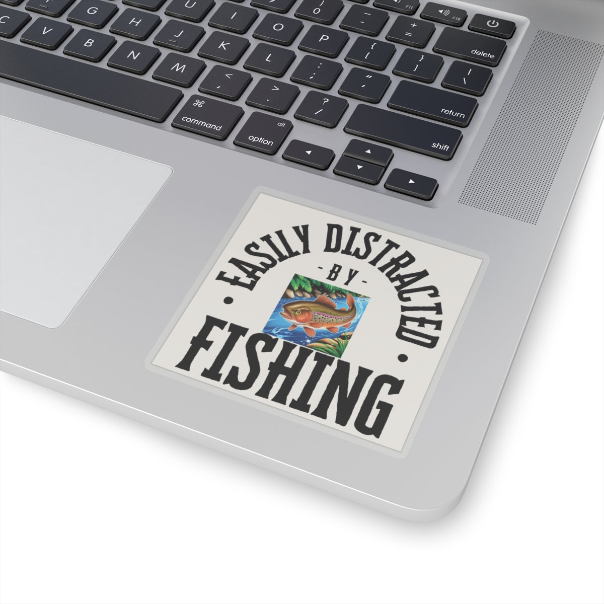 Easily Distracted by Fishing Stickers - Fun Outdoor Decal for Fishing Enthusiasts