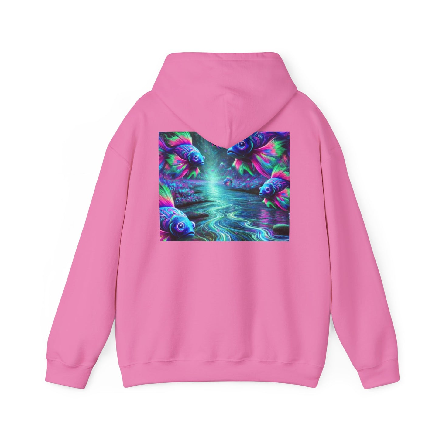 Colorful Fish Art Unisex Heavy Blend™ Hoodie - Vibrant Ocean Scene Sweatshirt